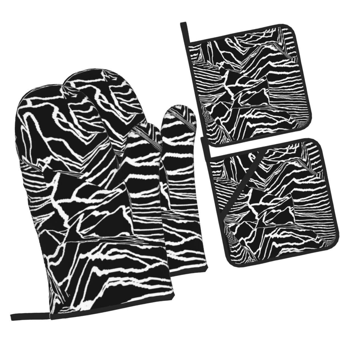 Kitchen Baking Ware - Joy Division Unknown Pleasures Oven Mitts