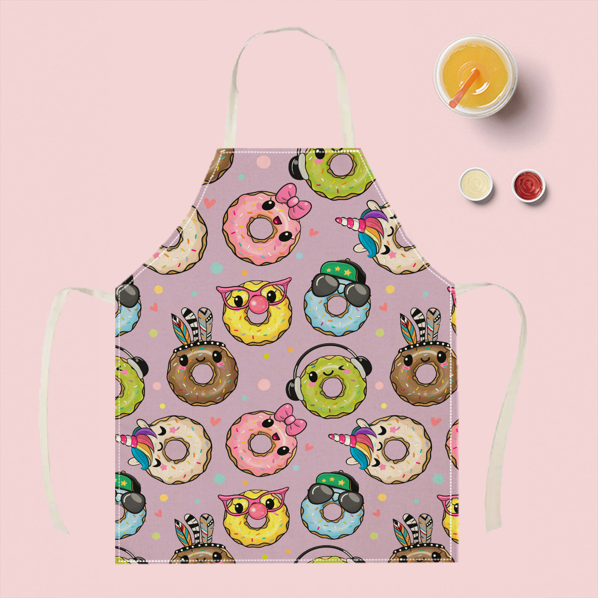 Kitchen Baking Ideas - 1pc Cute Cartoon Donut Apron Funny