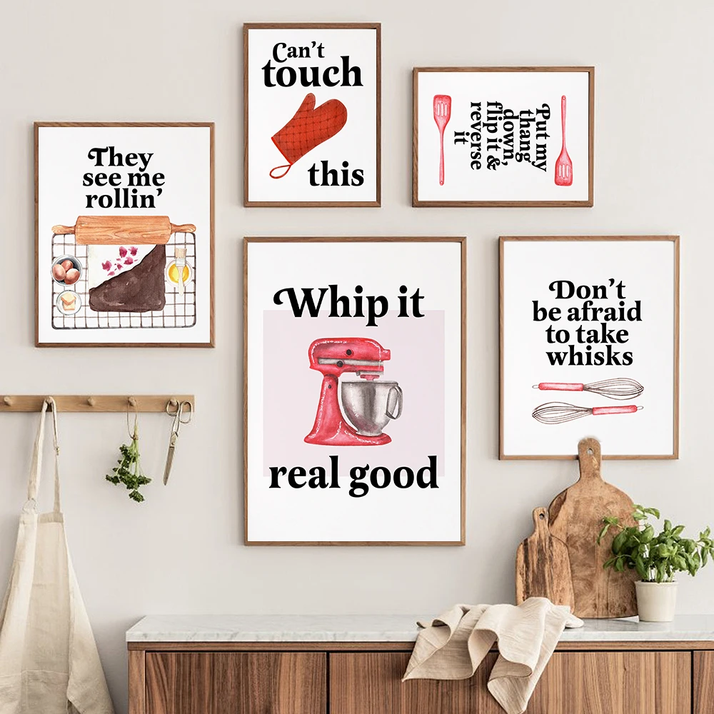 Kitchen Baking Quotes - Baking Print Funny Kitchen Rap Puns