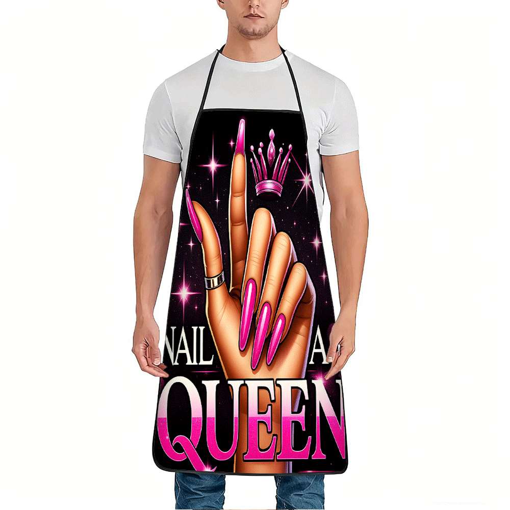 Kitchen Baking Ideas - 1 Trendy Nail Art-Themed Apron, Featuring