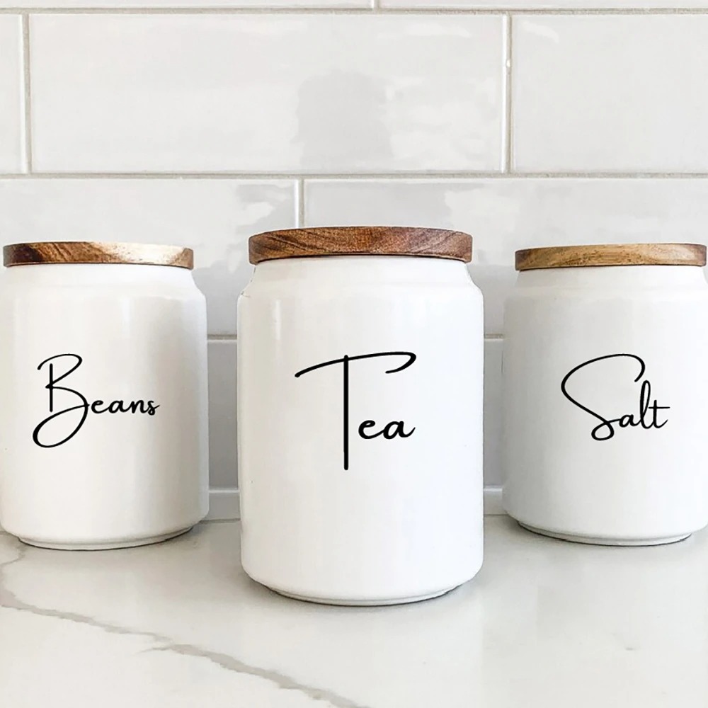 Kitchen Baking Quotes - Kitchen Organization Canister Jar Labels Sticker