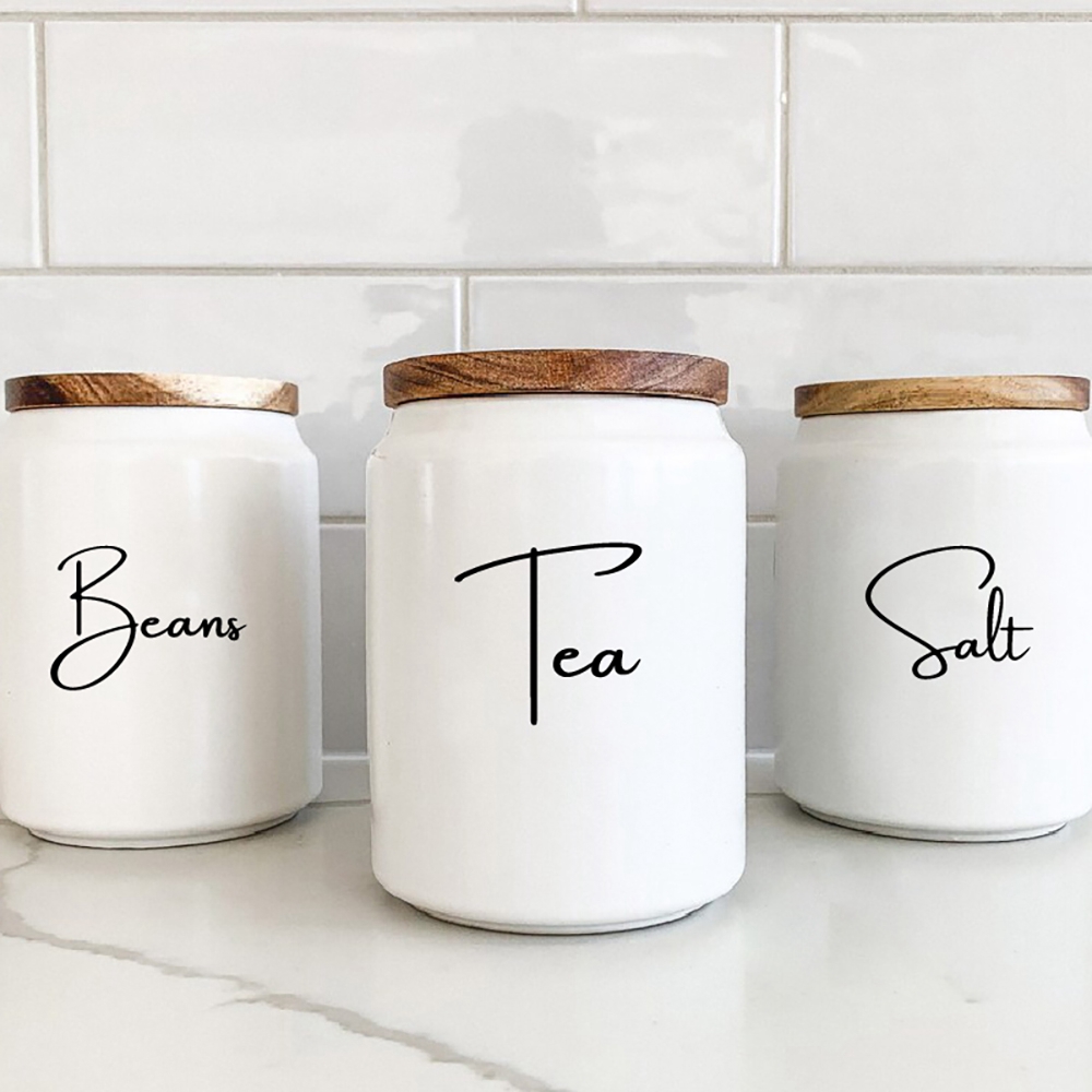 Kitchen Baking Quotes - Kitchen Organization Canister Jar Labels Sticker