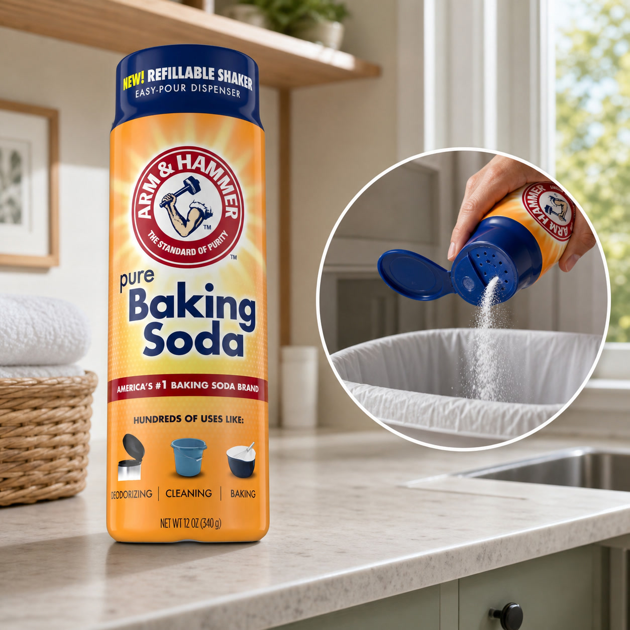 Kitchen Baking Soda - 2pcs Baking Soda Shaker Air Freshener,