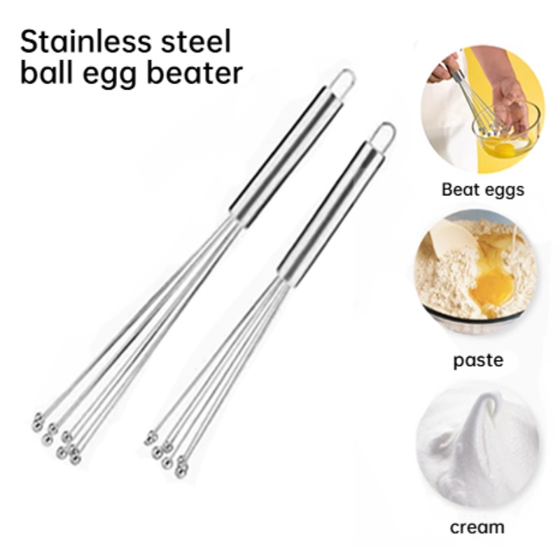 Kitchen Baking Blender - High Quality Manual Stainless Steel Ball