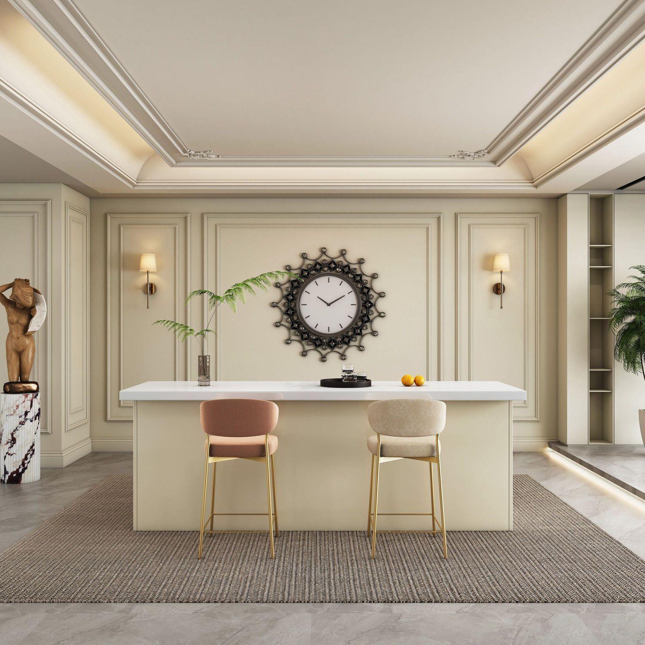 Modern light luxury bar, home  - Kitchen Island Baking Table ulasan dan harga