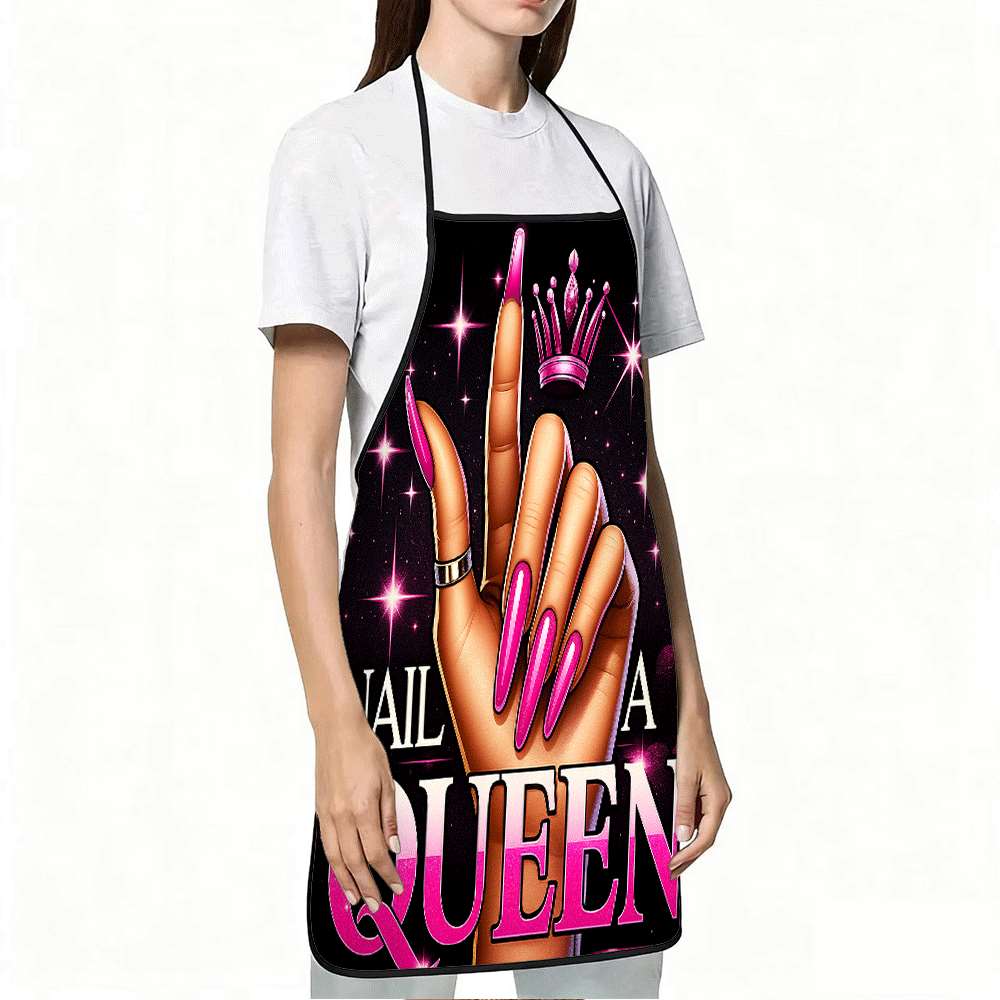 1 Trendy Nail Art-Themed Apron - Kitchen Baking Ideas ulasan dan harga