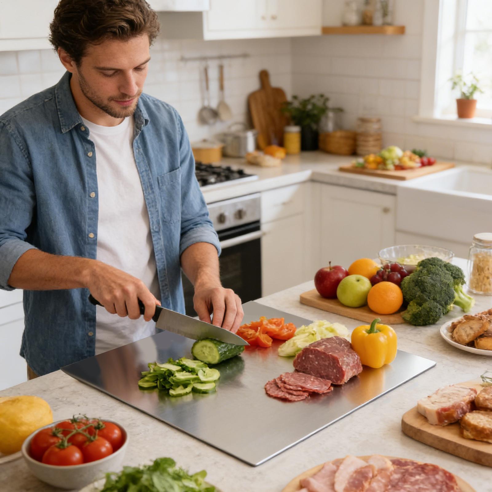 Stainless Steel Cutting Board  - Kitchen Baking ulasan dan harga