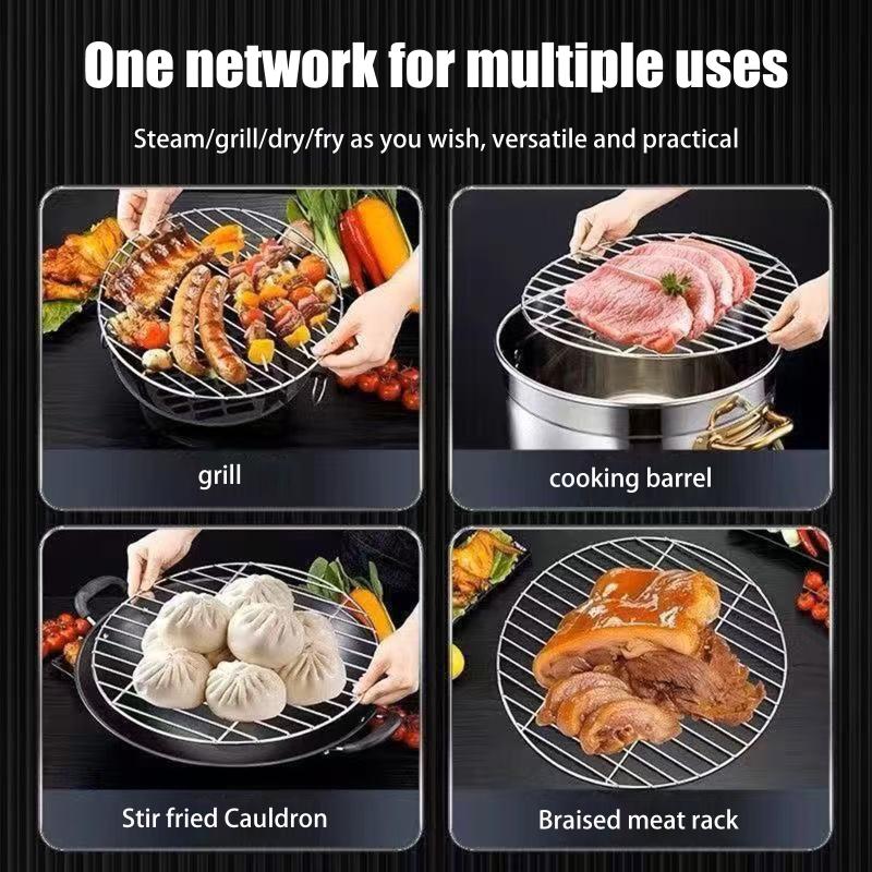 1Pc Stainless Steel Round BBQ  - Super Kitchen Baking Mat ulasan dan harga