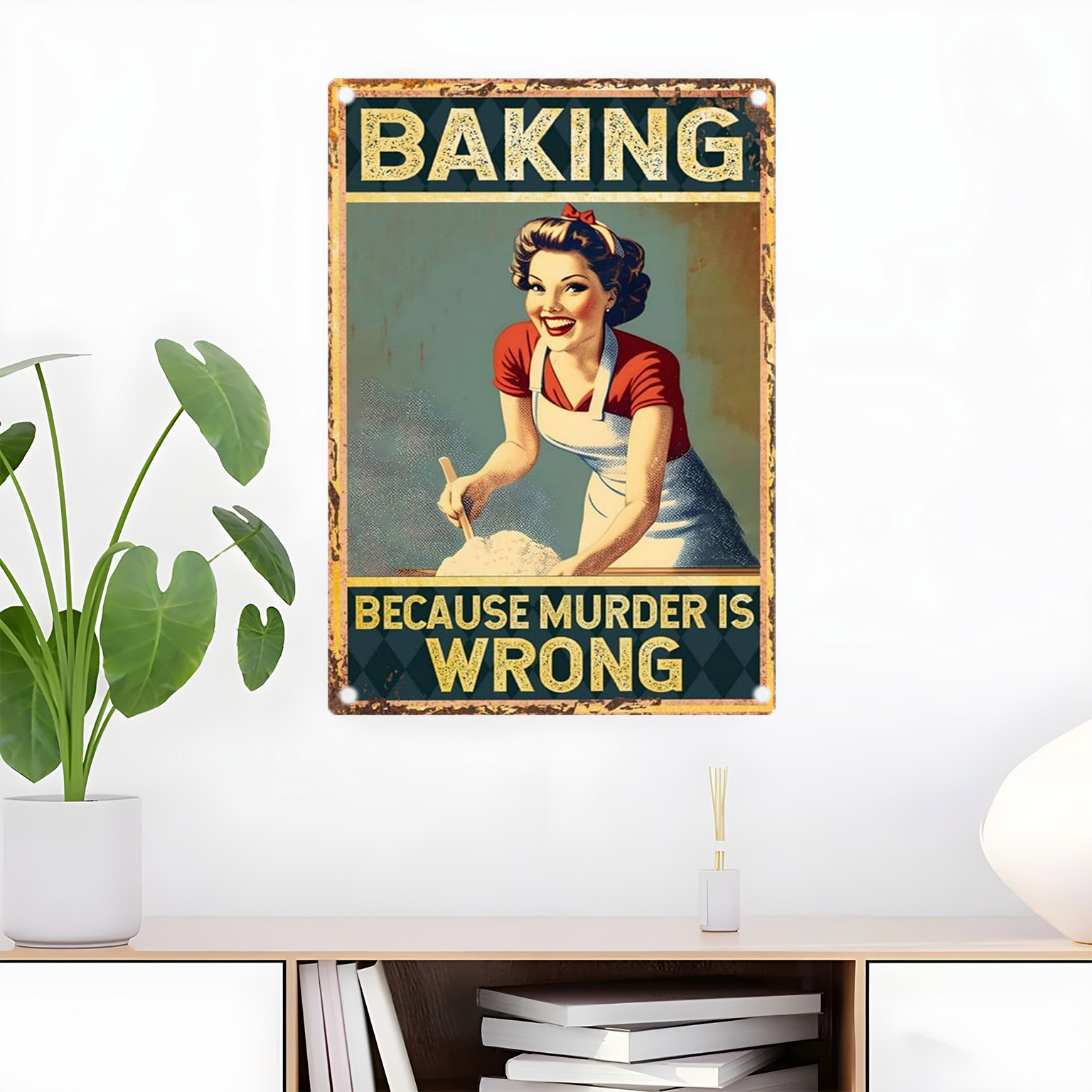 Vintage Funny Baking Quote Met - Kitchen Baking Quotes ulasan dan harga