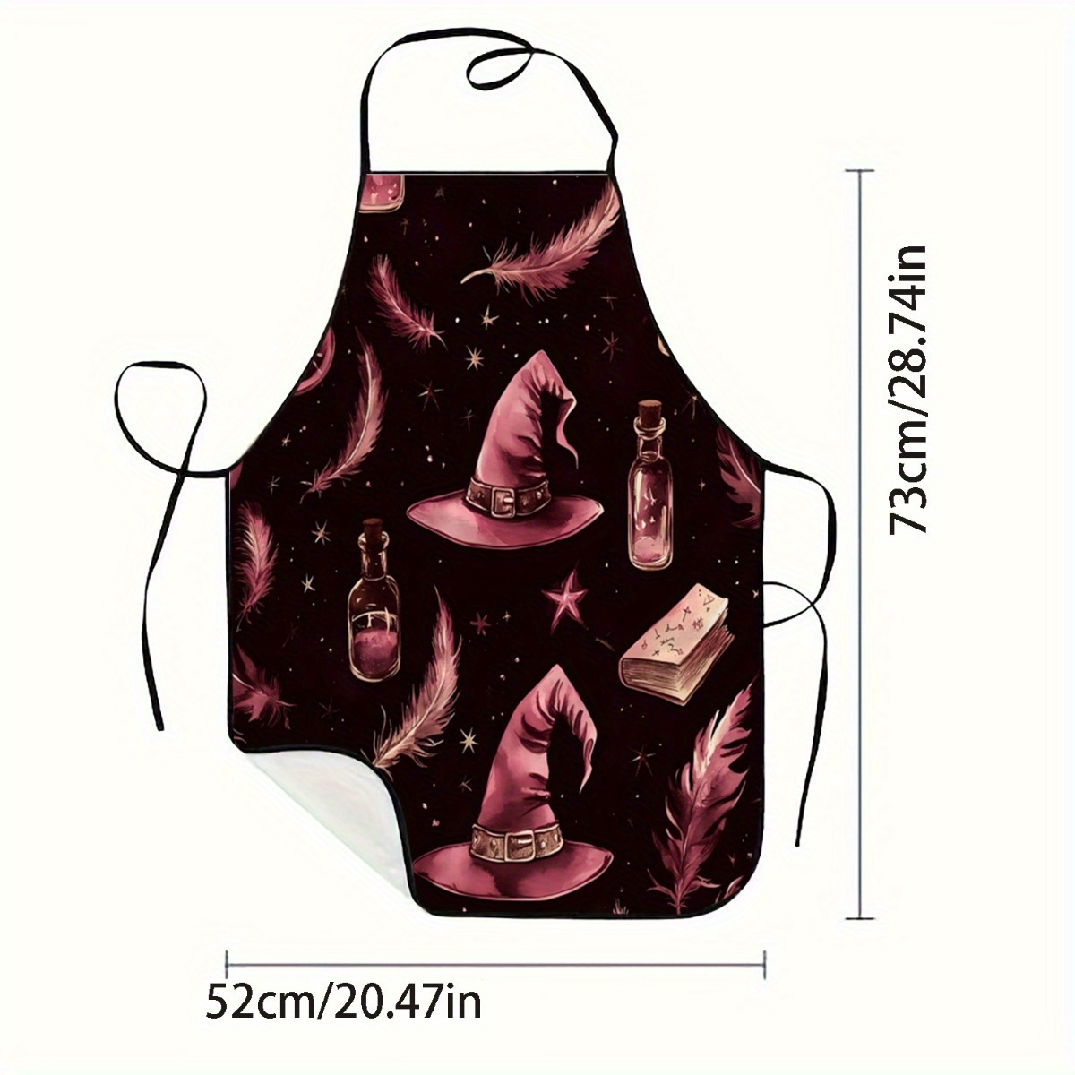 1pc Witch Hat & Feather Print  - Kitchen Witch Baking ulasan dan harga