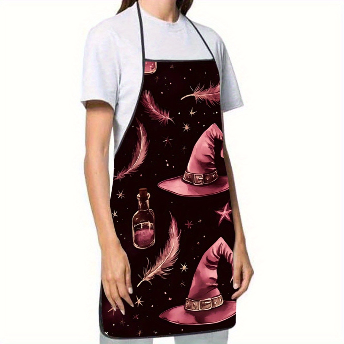 1pc Witch Hat & Feather Print  - Kitchen Witch Baking ulasan dan harga