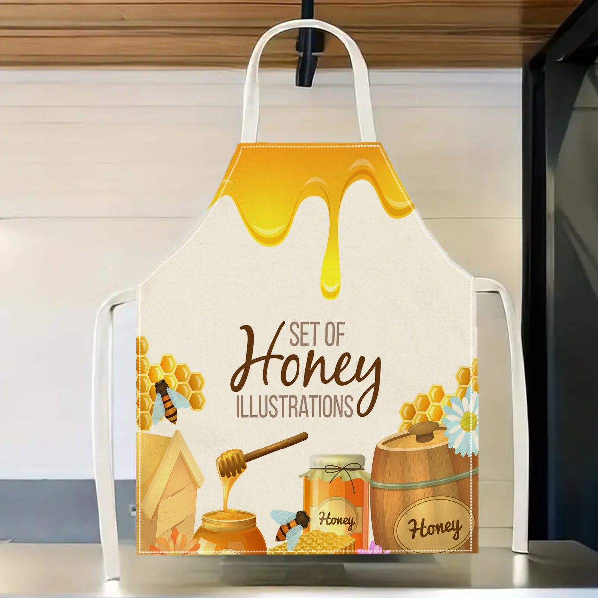 1pc Honey Bee Apron Sweet Kitc - Kitchen Baking Ideas ulasan dan harga