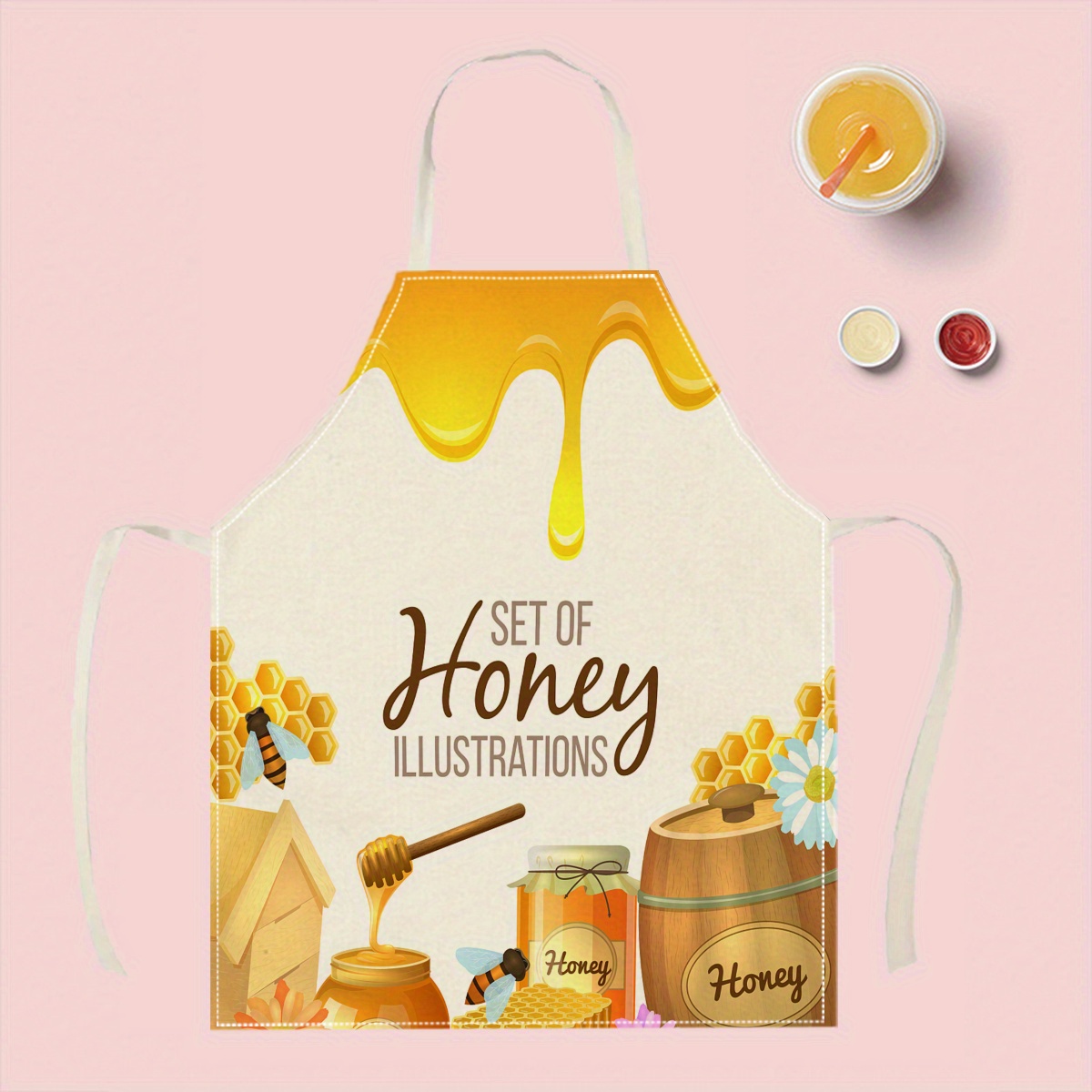 1pc Honey Bee Apron Sweet Kitc - Kitchen Baking Ideas ulasan dan harga