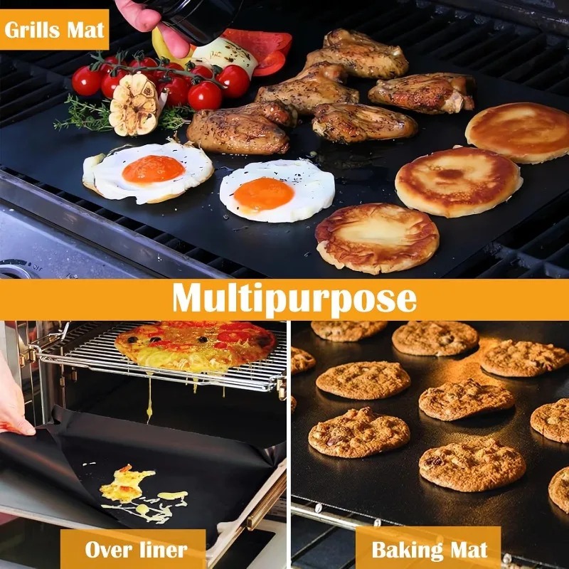 5 pcs Teflon Grilling Mat Non  - Super Kitchen Baking Mat ulasan dan harga