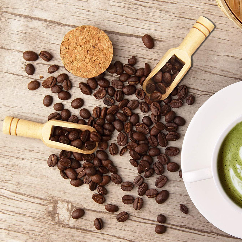 2/5PCS Wooden Coffee Scoop Set - Kitchen Baking Ware ulasan dan harga