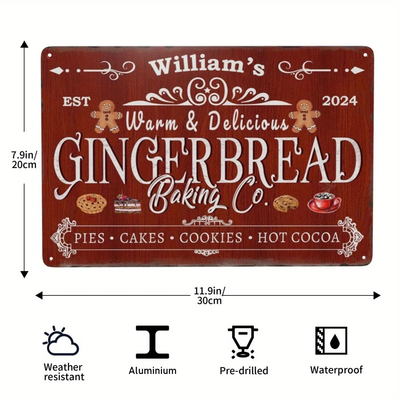 1pc Personalized Gingerbread B - Kitchen Baking ulasan dan harga