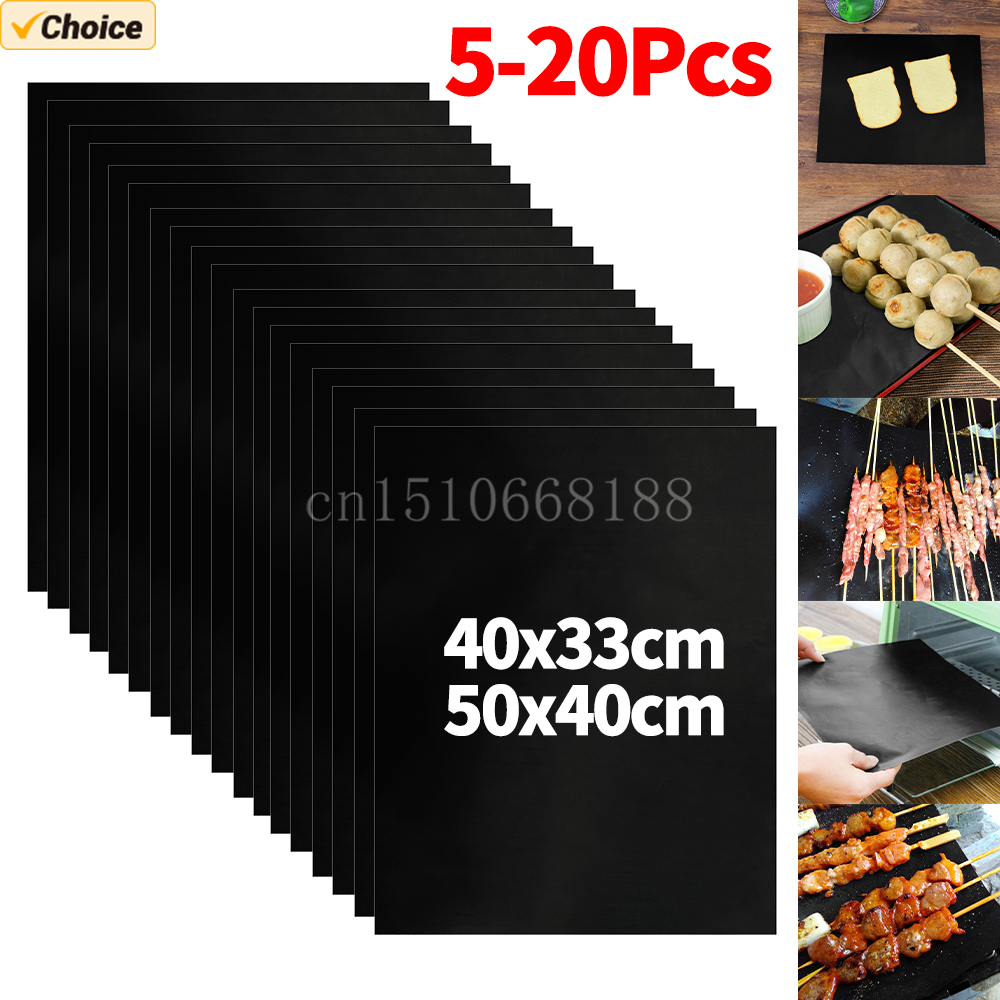 5-20Pcs Oven Liners Grill Mat  - Super Kitchen Baking Mat ulasan dan harga