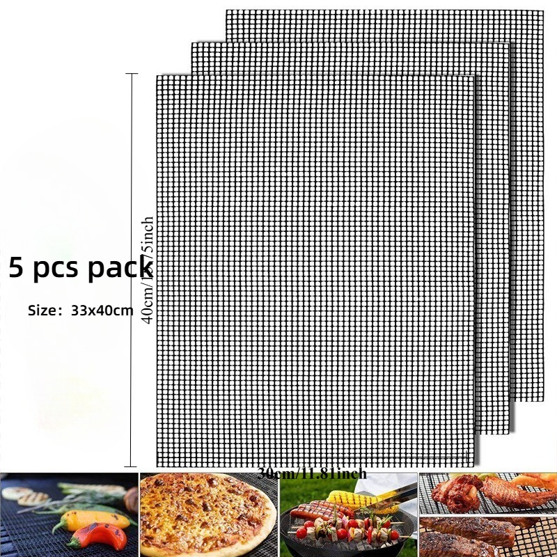 Grill Mesh Mat Set of 5, Reusa - Super Kitchen Baking Mat ulasan dan harga