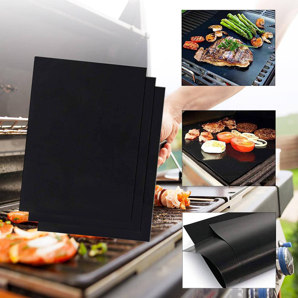 1-10PCS BBQ Grill Mat Non-stic - Super Kitchen Baking Mat ulasan dan harga