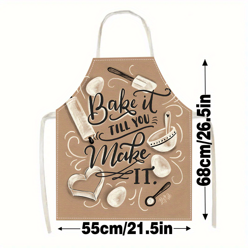 1pc Baking Quote Apron Beige K - Kitchen Baking Quotes ulasan dan harga