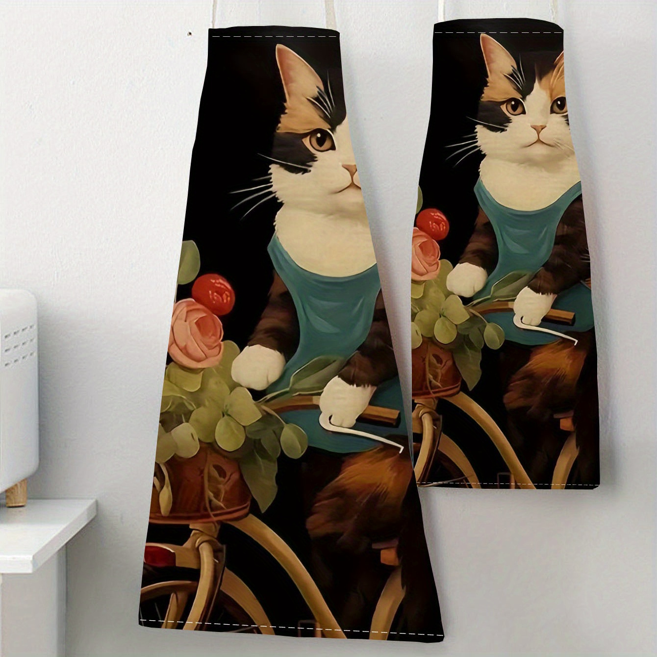 Linen Apron Funny Cat Sunglass - Kitchen Baking Ideas ulasan dan harga