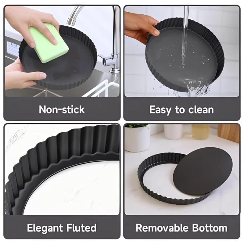 1pc Removable Bottom Fluted Ta - Kitchen Baking Pans ulasan dan harga