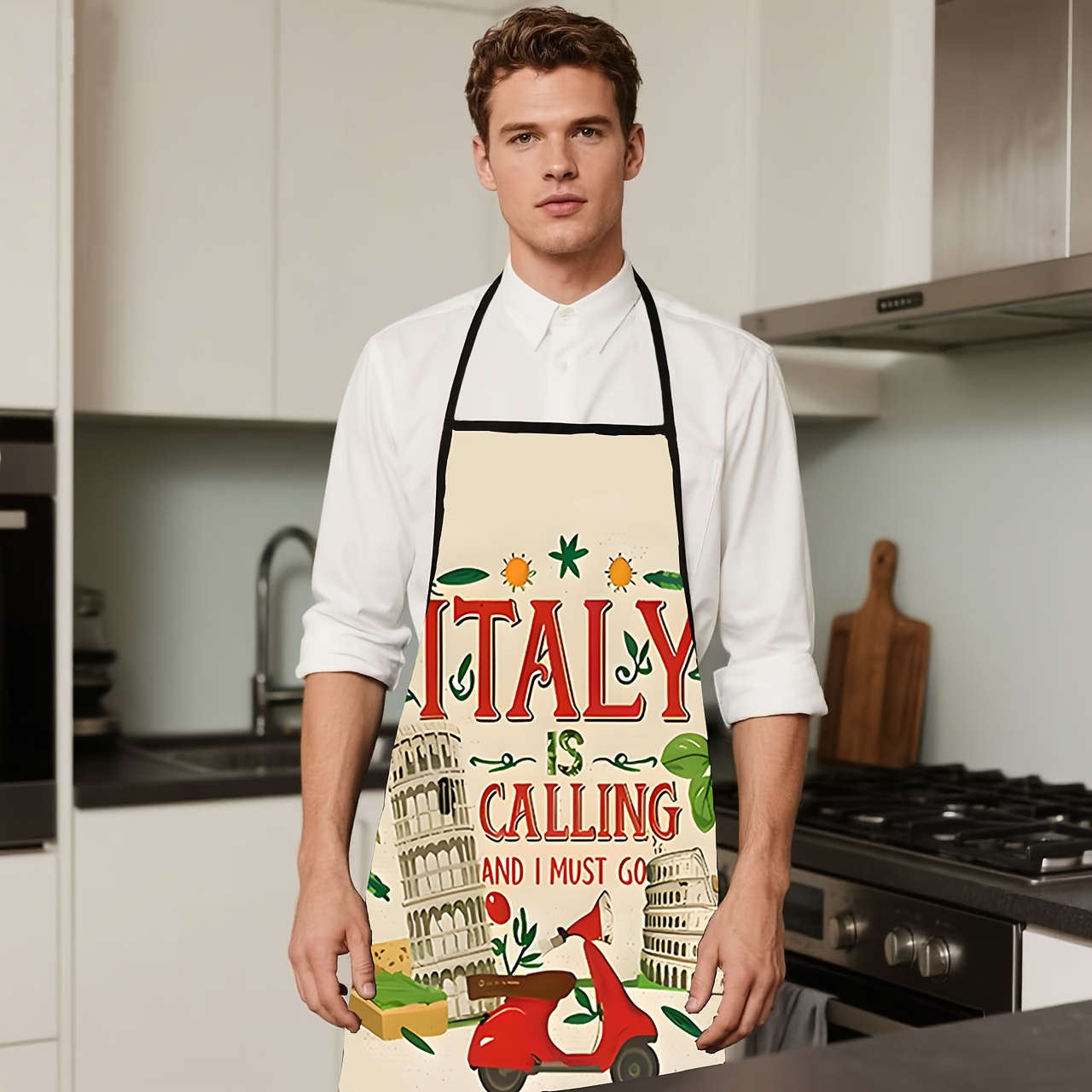 1 Piece Italian-Themed Apron,  - Baking Kitchen Design Ideas ulasan dan harga